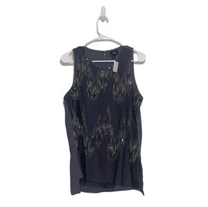 [MOSSIMO] Sequined Blouse Tank Gray